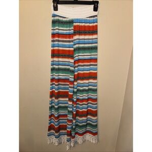 L&B Lucky & Blessed Women's Small Southwest Print Wide Leg Elastic Waist‎ Pants
